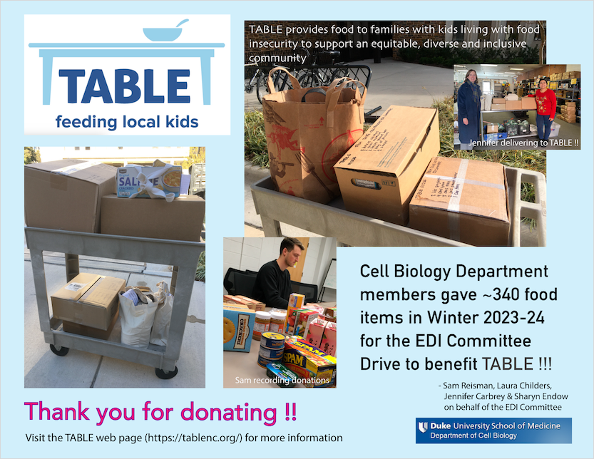 Cell Biology EDI Donation to TABLE