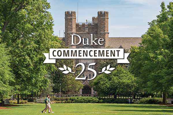 Duke commencement 2025 banner
